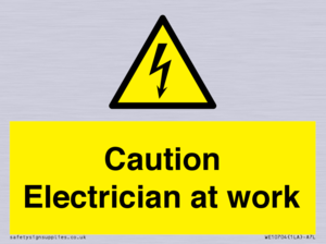 Caution Electrician at work